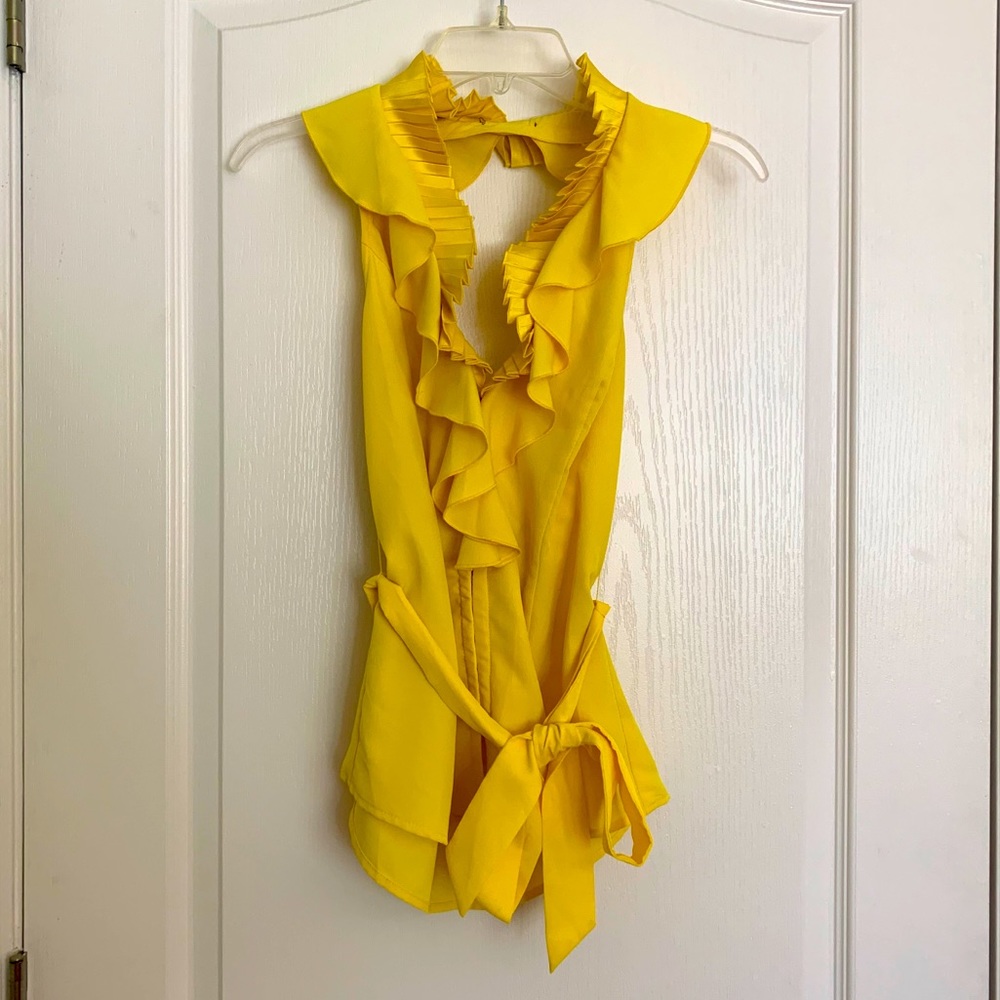 Yellow Ruffled Blouse